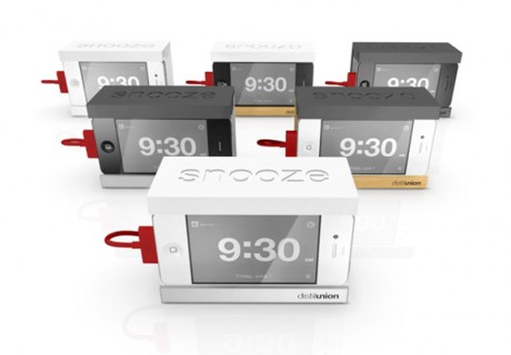 The iPhone Alarm Dock with a Big Snooze Bar