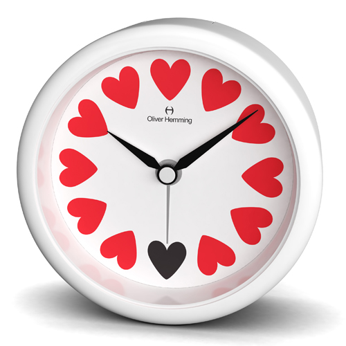 Oliver Hemming Desire Acrylic Heart Alarm Clock