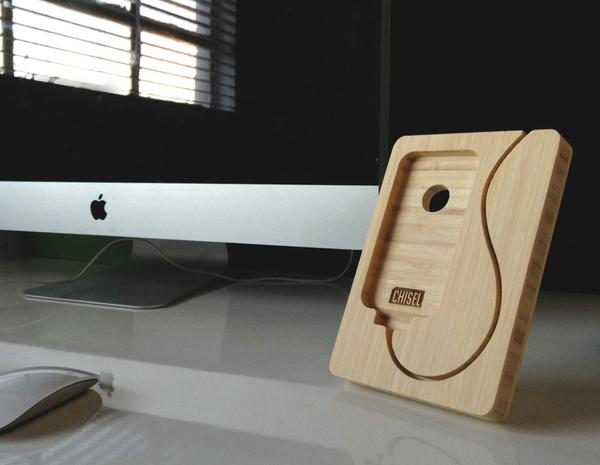The Handmade Bamboo iPhone Dock