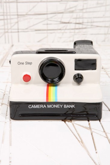 White Polaroid Money Bank