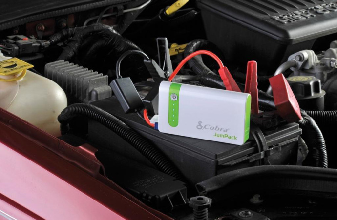 Cobra JumPack on Car Battery