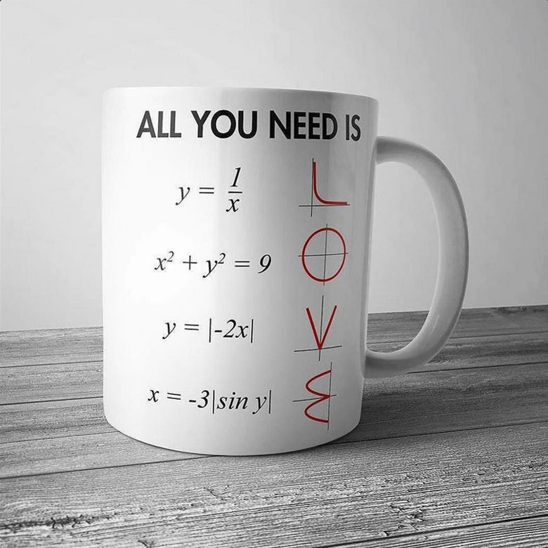 All You Need Is Love Math Mug