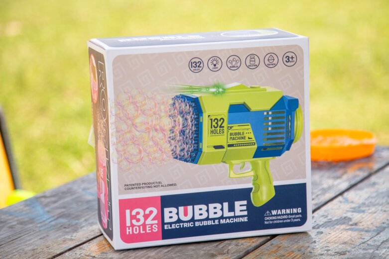 132 Holes Electric Bubble Maker Machine Box